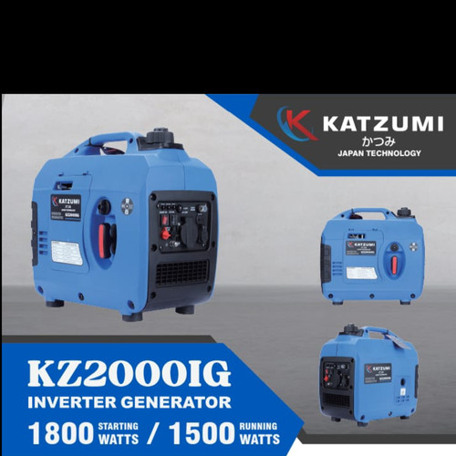 Genset Silent 1500 Watt Inverter Katzumi KZ 2000IG Bensin Brand New