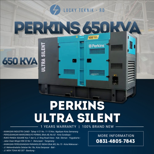 Genset 650 KVA Silent Perkins Diesel Termurah Original