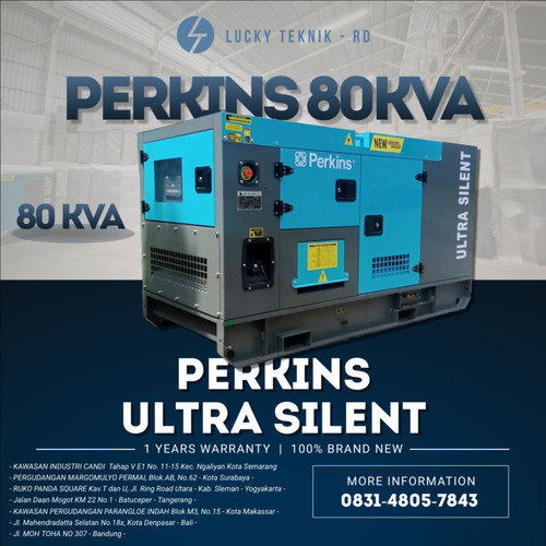 Genset 80 KVA Silent Perkins Diesel Termurah Original