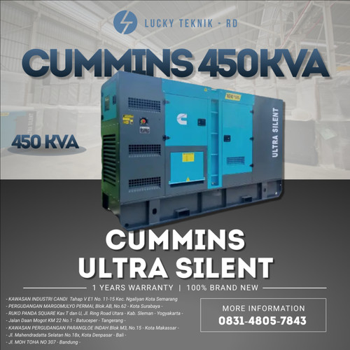 Genset 450 KVA Silent Genset Cummins Silent Diesel Termurah