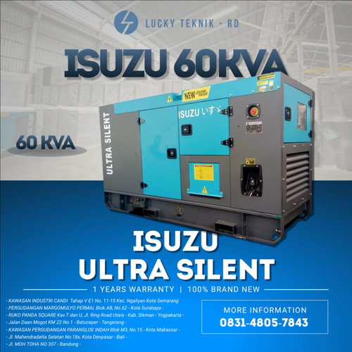 Genset 60 KVA Silent Genset Isuzu Diesel Japan