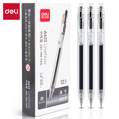 Deli Pulpen Gel / Gel Pen Neddle tip Black A623 1 PCS