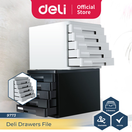 Deli Rak Penyimpanan 5 tingkat / 5 Drawers File Cabinet 9773