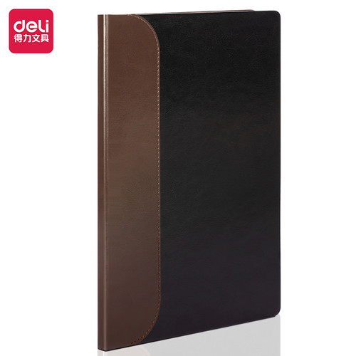 Deli Buku Catatan Sampul Kulit Hard Cover / Leather Cover Notebook A5