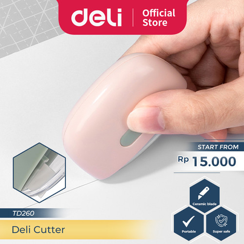 Deli Mini Cutter / Pisau Potong Pembuka Paket Pisau Ceramic TD260