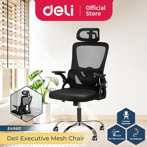 Deli Kursi Kantor / Kursi Kerja Jaring / Office Chair Adjustable E4960