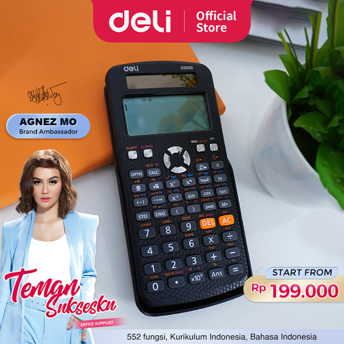 Deli Scientific Calculator Kalkulator Ilmiah 552 Fungsi CD991ID