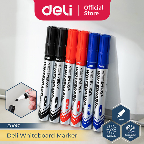 Deli Whiteboard Marker/Spidol Papan Tulis 12 pcs Tip 1.5 mm EU017