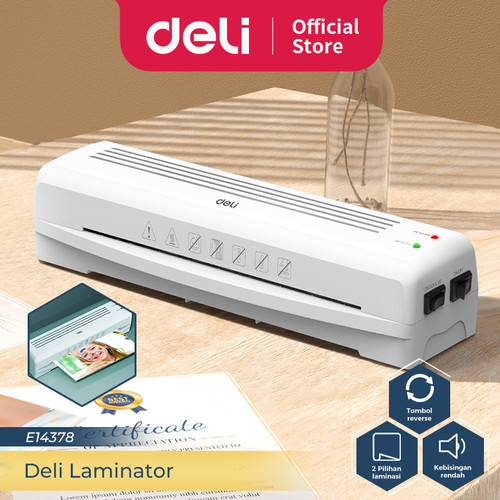 Deli Laminator Mesin Laminating A4 80-125 Mic Laminasi Hot Cold E14378