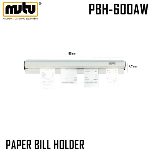 Bill holder 60 cm / penjepit kertas menu aluminium PBH-600AW