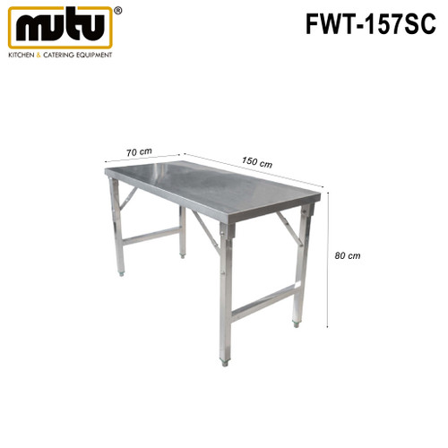 meja lipat /meja stainless /meja makan lipat FWT-157SC