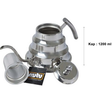 kettle stainless steel silver | teko leher angsa kc-12S