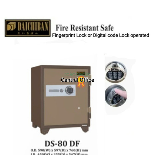 BrankasTahan api Fingerprint Daichiban DS-80 DF free ongkir jakarta