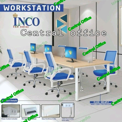 Meja kantor Inco Fluix workstation ws 6Pfree ongkir wilayah jatadebek