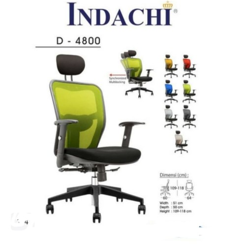 Kursi kantor Indachi D-4800 free ongkir untuk Wilayah Dki Jatadebek