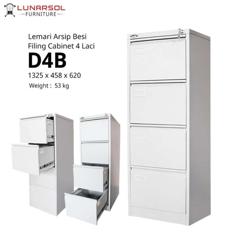 Filing Cabinet 4 laci 4B Lunarsol ongkir wilayah Jatadebek kota