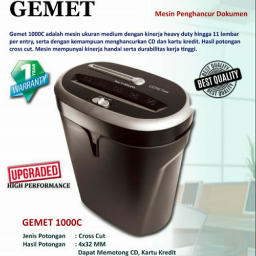 Paper Shredder Gemet 1000c