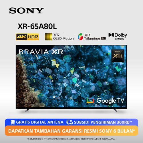 SONY Bravia OLED A80L 4K HDR Google TV 65 Inch XR-65A80L FREE BRACKET