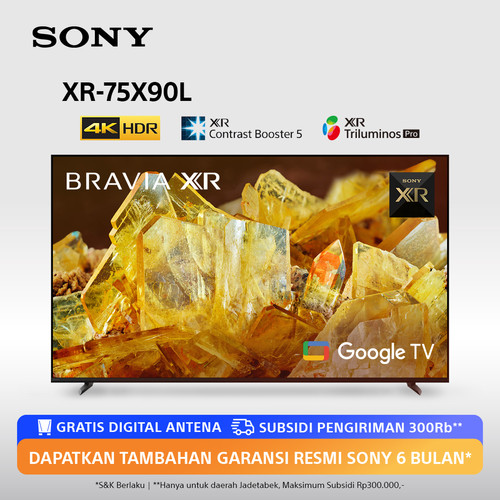 SONY Bravia LED X90L 4K HDR Google TV 75 Inch XR-75X90L FREE ANTENNA