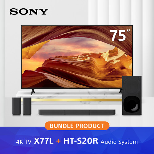 Bundle Sony KD-75X77L & HT-S20R