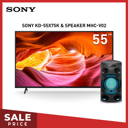 Bundle Sony KD-55X75K & Speaker MHC-V02