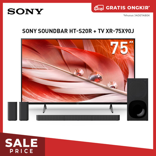 Bundle Sony TV XR-75X90J & Soundbar HT-S20R