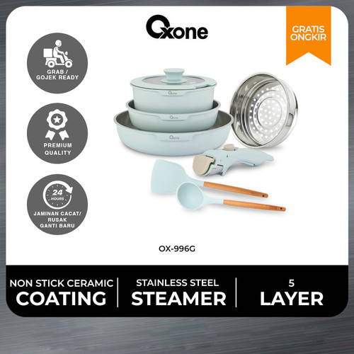 Oxone OX996 Nestlie Stackable Cookware with Detachable Handle