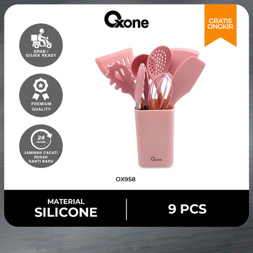 Oxone OX958 Spatula Silicone Kitchen Tools  9 Pcs