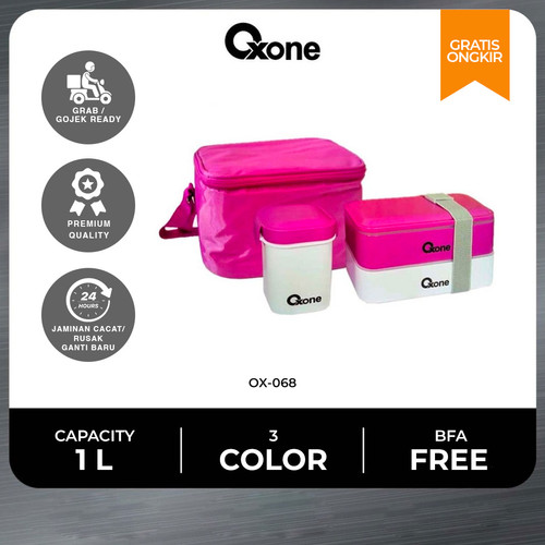 Oxone OX068 Kotak Makan Set Bento Tempat Makan 1L BPA Free