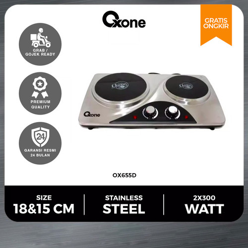 Oxone OX655D Kompor Listrik Ceramic 2 Tungku Design Elegant