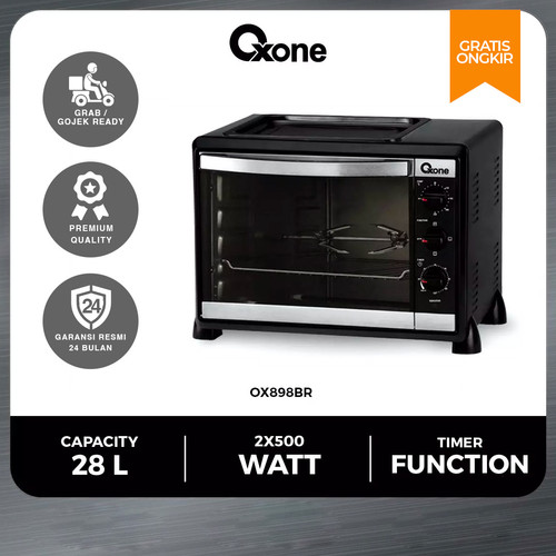 Oxone OX898BR Oven Listrik Toaster 28 L Stainless Steel Premium