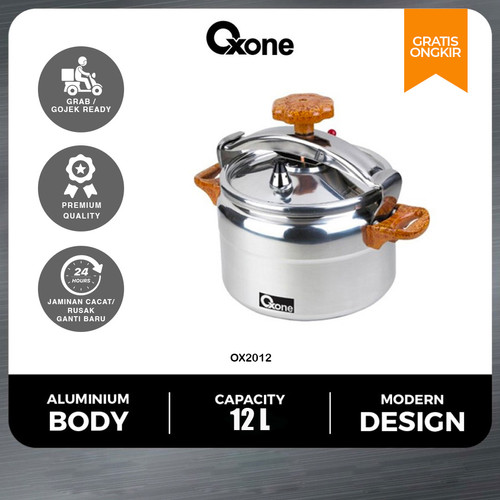 Oxone OX2012 Presto Panci Daging Alumunium Pressure Cooker 12L