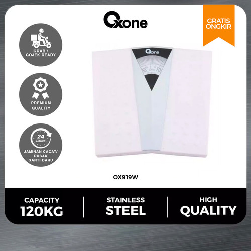 Oxone OX919W Timbangan Berat Badan Analog 120 Kg Stainless Steel