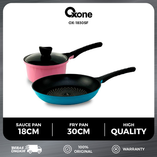 Oxone Pink Pot & Blue Fry Pan OX-1830SF