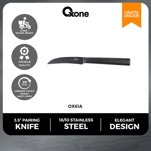 Oxone OX61A Classic Paring Knife Pisau Garnish Tajam Stainless