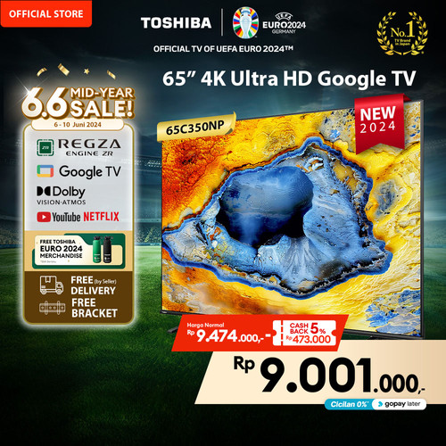 [FREE BRACKET] Toshiba TV 65" 4K Google TV - Dolby Vision - 65C350NP