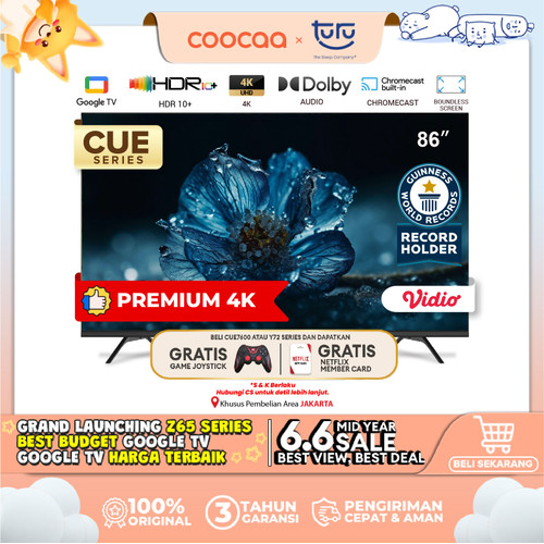 [NEW] [Google TV] COOCAA TV 86 inch - Smart TV - (Coocaa 86CUE7600)