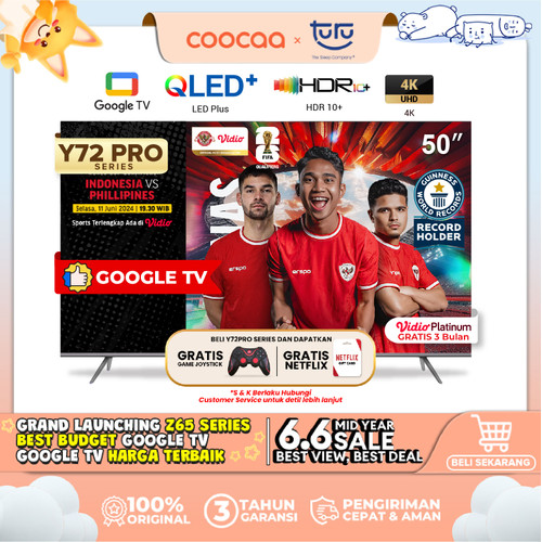 [Google TV] COOCAA 50 Inch Smart LED TV - (COOCAA 50Y72PRO)