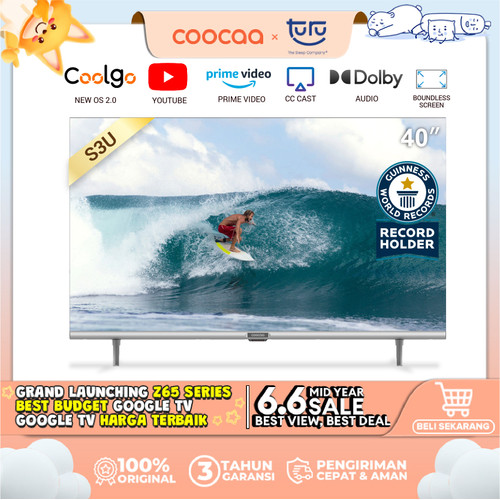 COOCAA 40 inch Digital Smart TV (Model : Coocaa 40S3U)