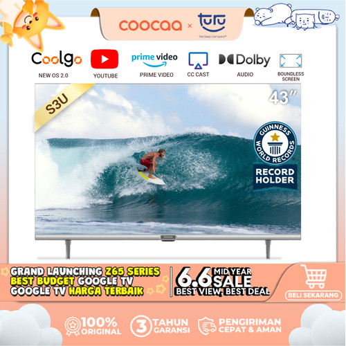 (NEW PRODUCT) COOCAA 43 inch Digital Smart TV (Model : Coocaa 43S3U)