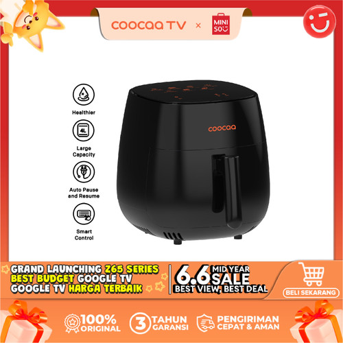 Coocaa Air Fryer - Kapasitas 4L - Digital Preset (COOCAA AF-DE1)