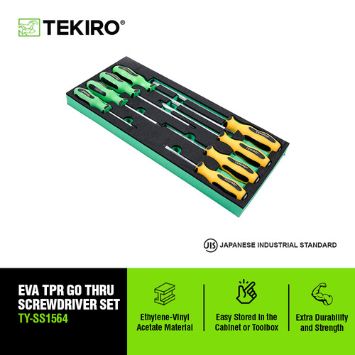 TEKIRO EVA TPR GO THRU OBENG SET / TOOLS - ALAT PERKAKAS