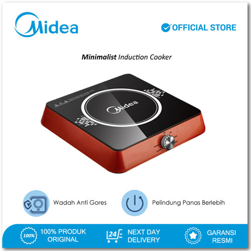 [ONLINE EXCLUSIVE] Midea Induction Cooker - C16-RTY1619-RD -FREE Panci