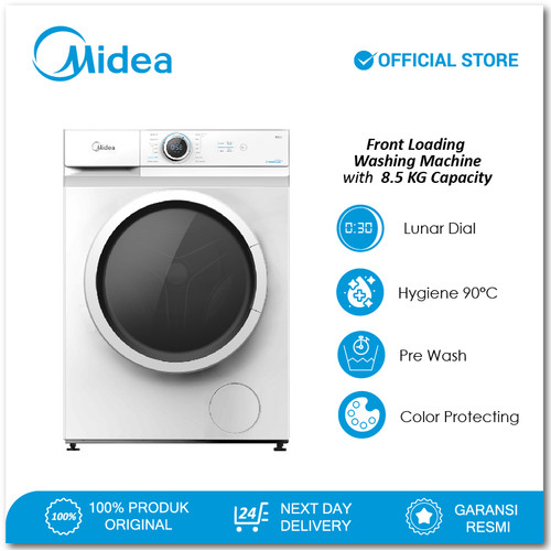 Midea Mesin Cuci Front Loading Kapasitas 8,5 kg Model MF100W85B