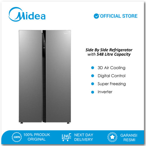 Midea Kulkas Side by Side/ 2 Pintu 548L - Model MDRS710FGF02ID