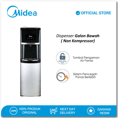 Midea Dispenser Galon Bawah - YD1135AS Bottom Loading Stainless Steel