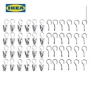 IKEA RIKTIG Pengait Gorden Dengan Klip Set Isi 24pcs