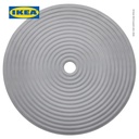 IKEA DOPPA Keset Shower Anti Slip Bulat Abu-Abu 46cm