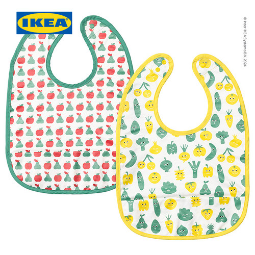 IKEA MATVRA Kain Celemek Bayi Pola Buah Isi 2pcs