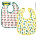 IKEA MATVRA Kain Celemek Bayi Pola Buah Isi 2pcs